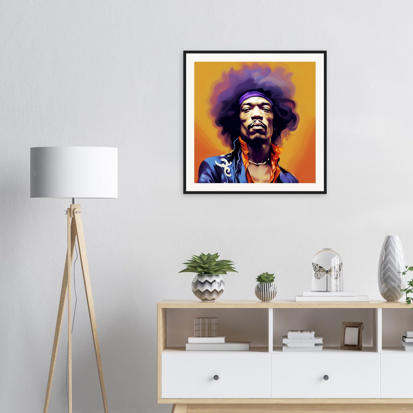Jimi Wooden Framed Poster