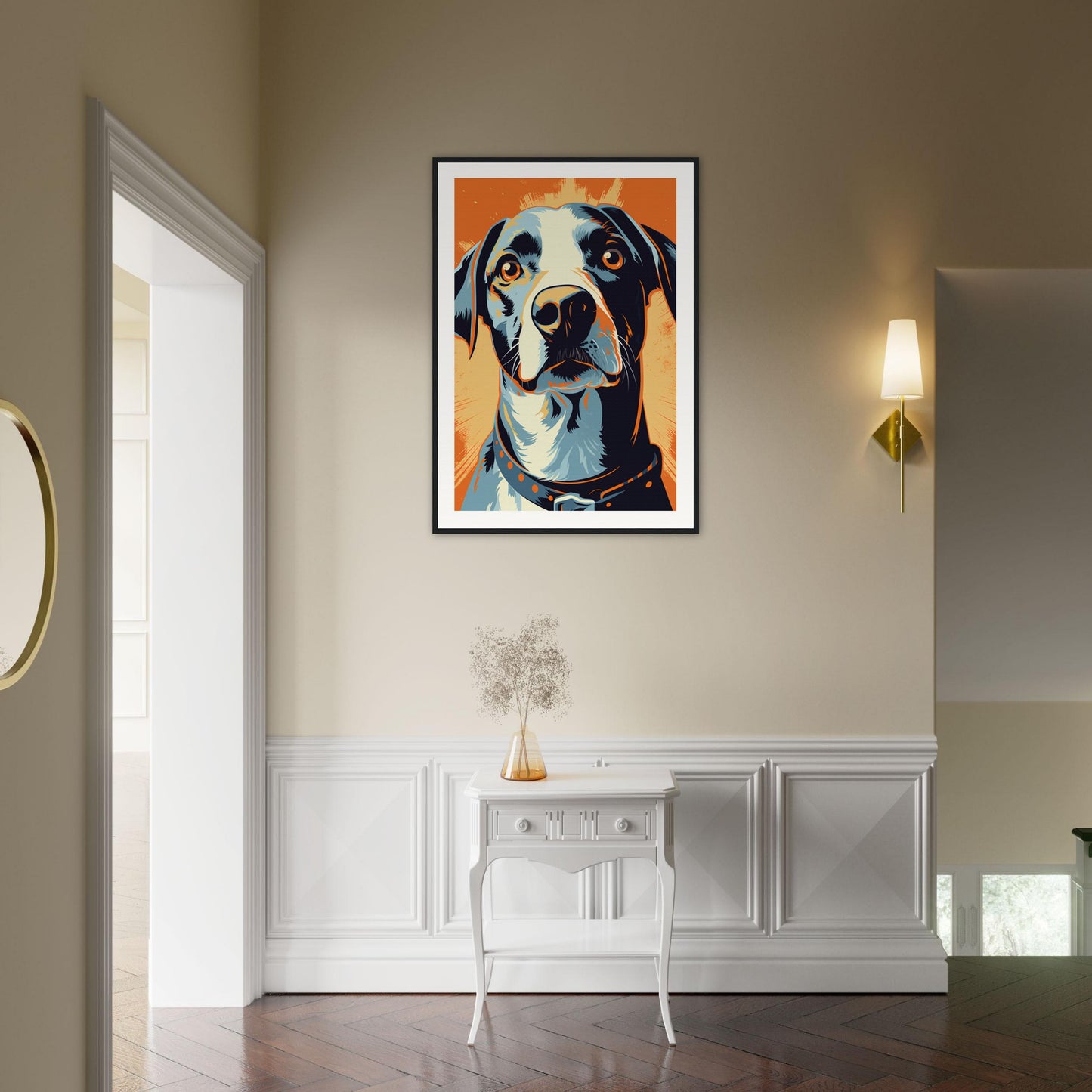 Fido Wooden Framed Poster