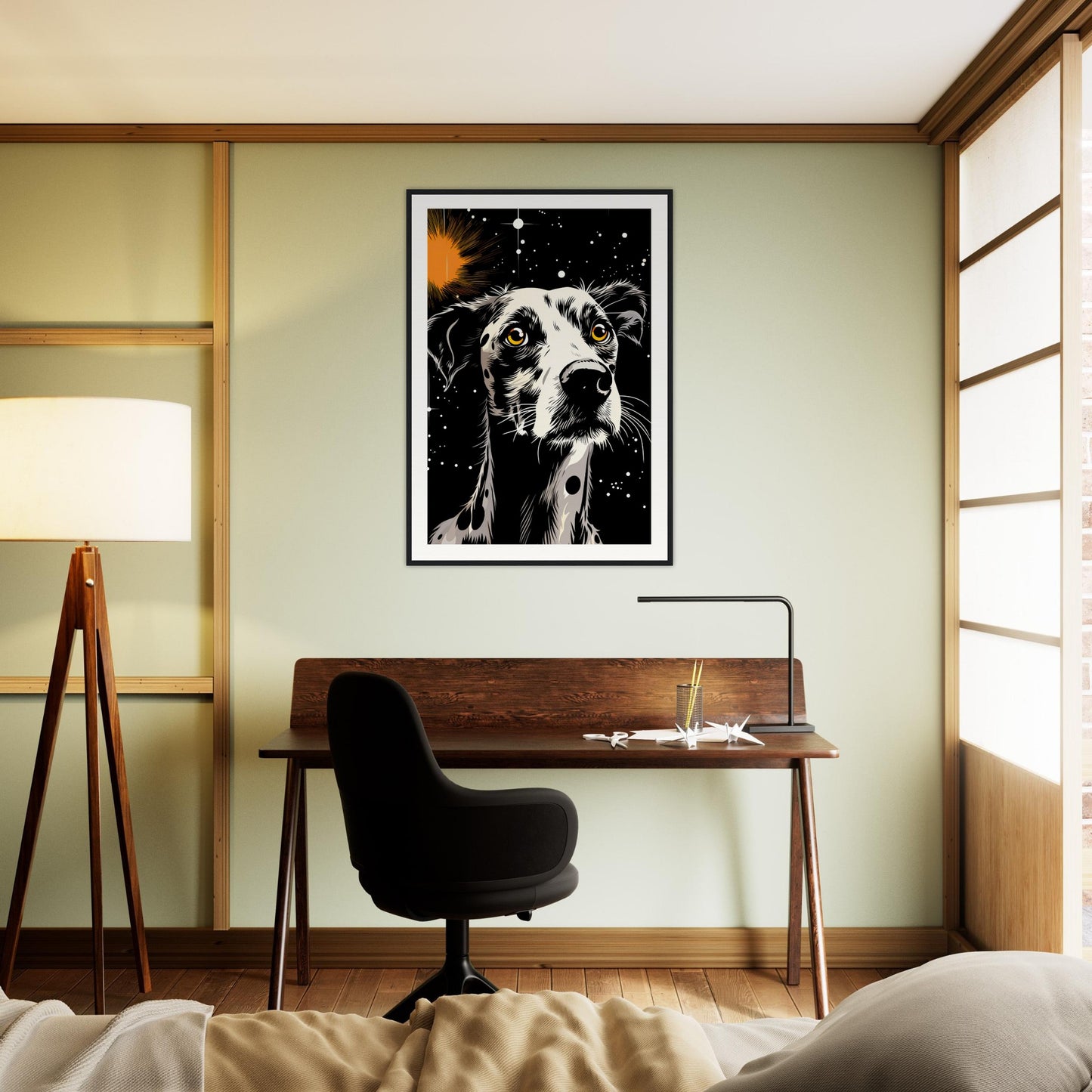 Dog Star Matte Paper Wooden Framed Poster