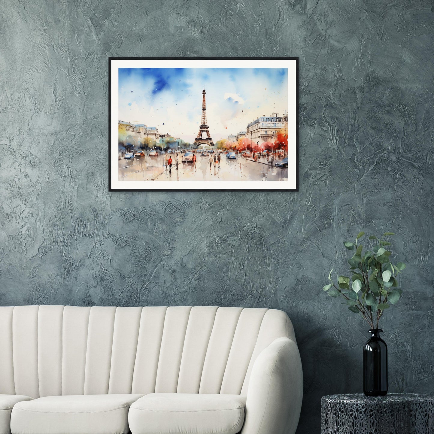 Spring Time in Paris Wooden Framed Poster