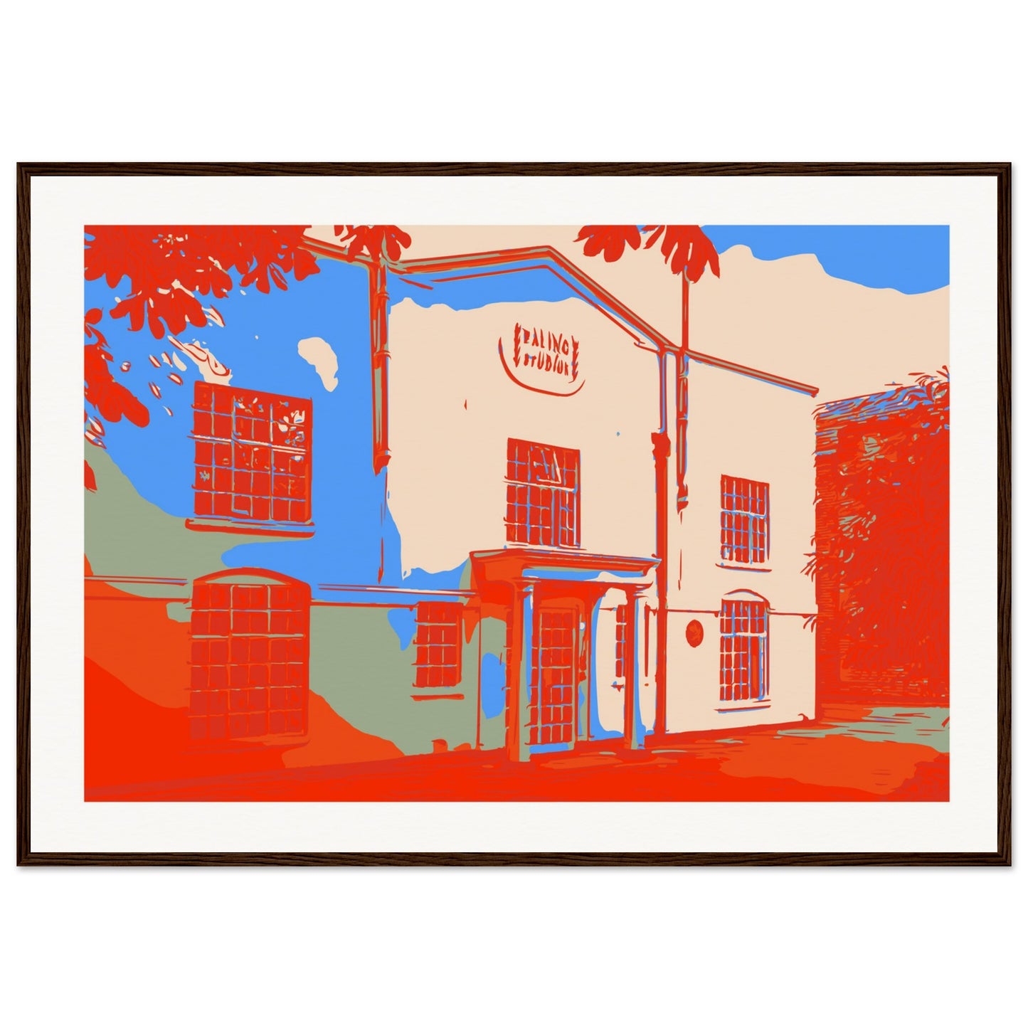 Ealing Studios Red Wooden Framed Poster