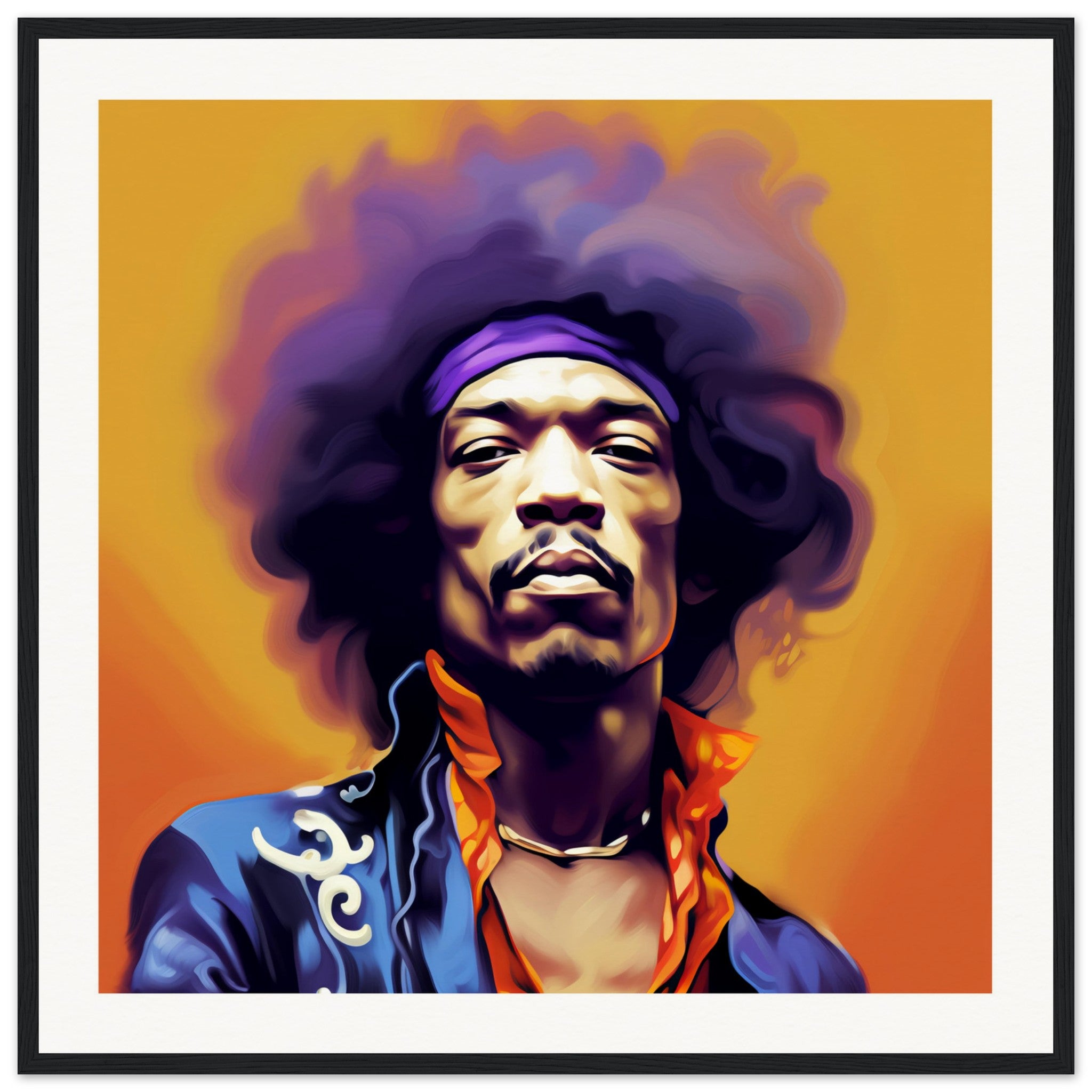 Jimi Wooden Framed Poster – Image Republik