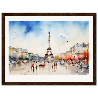 Spring Time in Paris Wooden Framed Poster