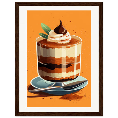 Tiramisu Wooden Framed Poster