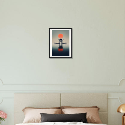 Pagoda Matte Paper Wooden Framed Poster
