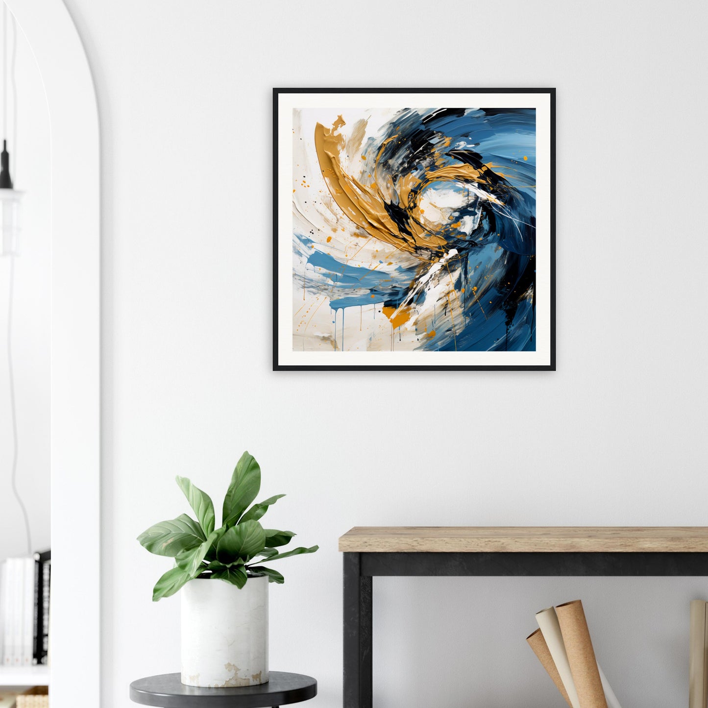 Abstrakt Wooden Framed Poster