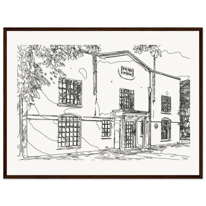 Ealing Studios Sketch Wooden Framed Poster