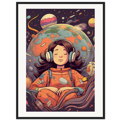 Star Girl Matte Paper Wooden Framed Poster