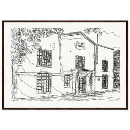 Ealing Studios Sketch Wooden Framed Poster