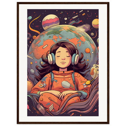 Star Girl Matte Paper Wooden Framed Poster