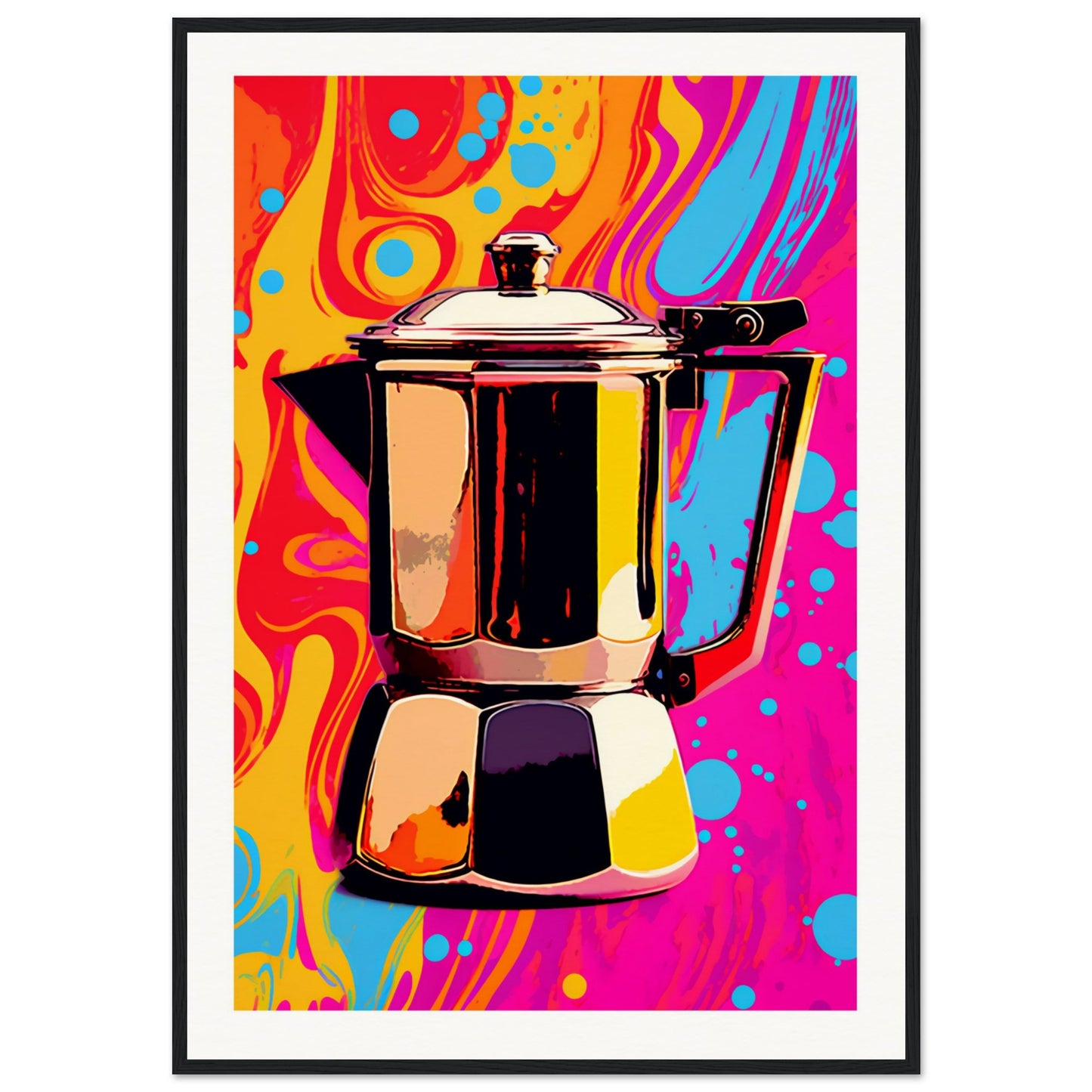 Espresso Pop-a-chino Wooden Framed Poster