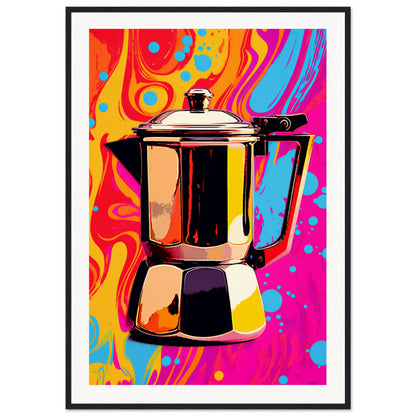 Espresso Pop-a-chino Wooden Framed Poster