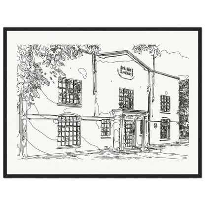 Ealing Studios Sketch Wooden Framed Poster