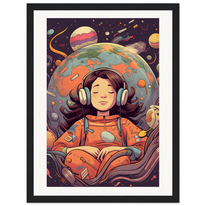 Star Girl Matte Paper Wooden Framed Poster