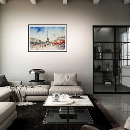 Spring Time in Paris Wooden Framed Poster