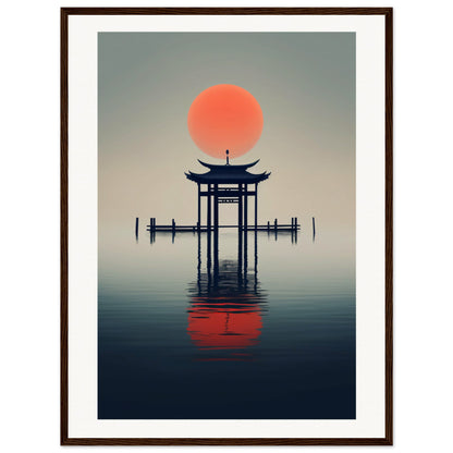 Pagoda Matte Paper Wooden Framed Poster