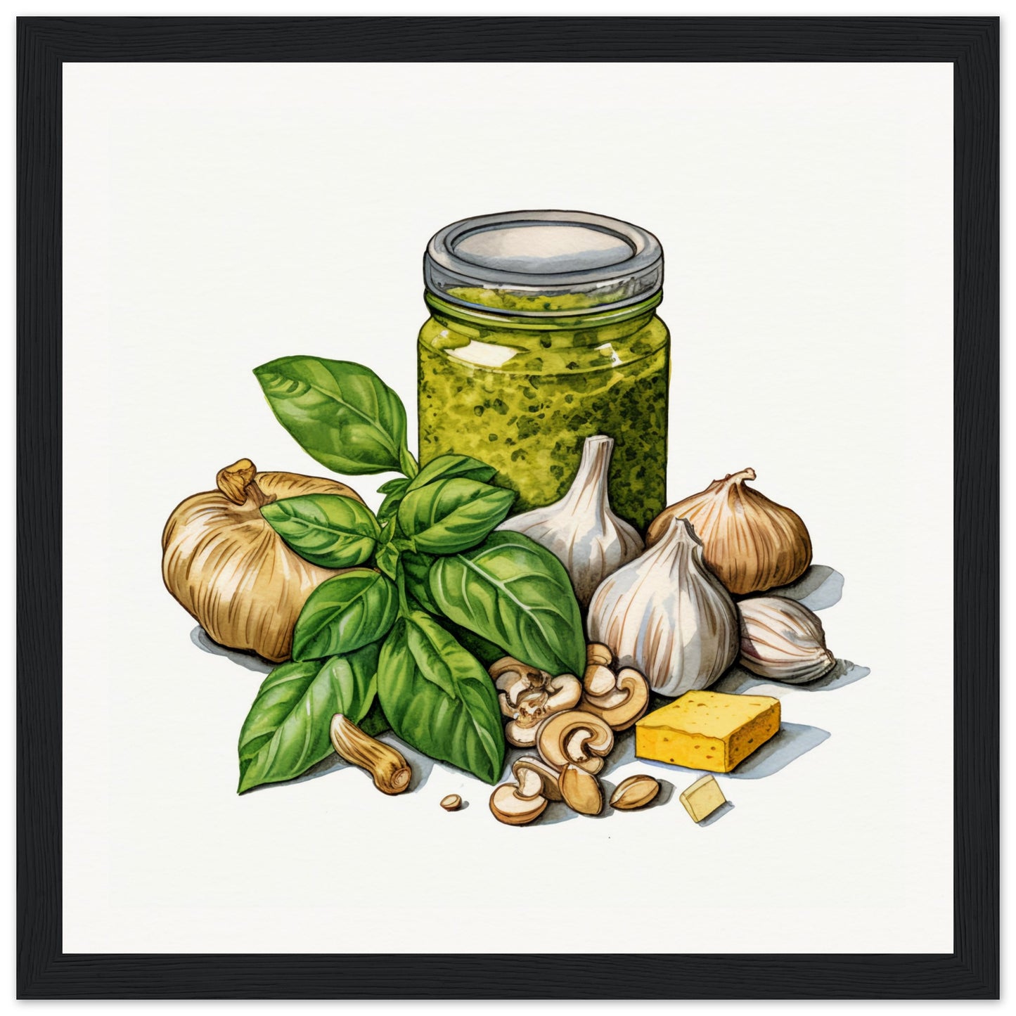 Pesto Genovese Wooden Framed Poster