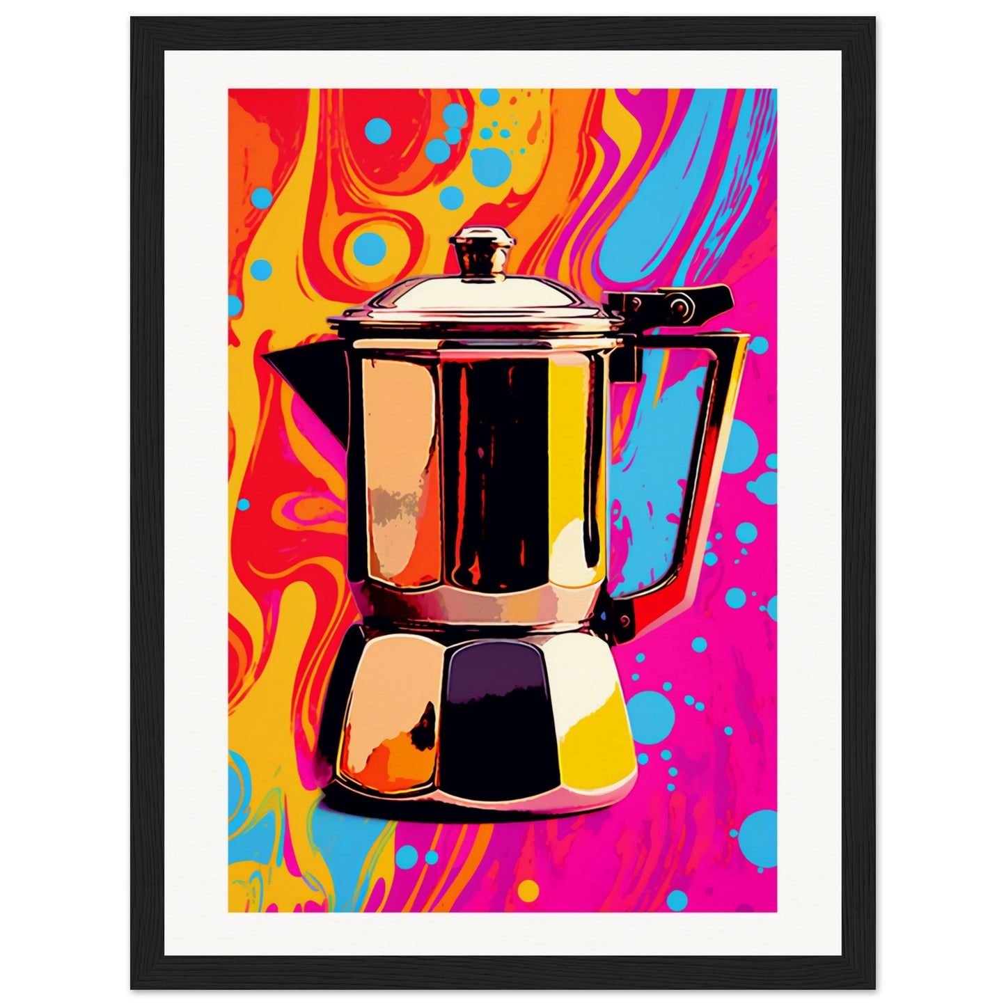 Espresso Pop-a-chino Wooden Framed Poster