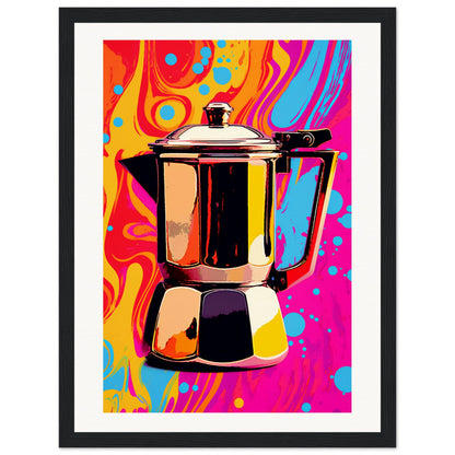 Espresso Pop-a-chino Wooden Framed Poster