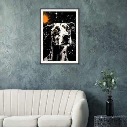 Dog Star Matte Paper Wooden Framed Poster