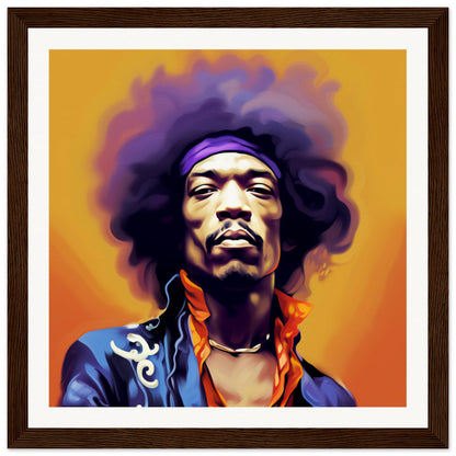 Jimi Wooden Framed Poster