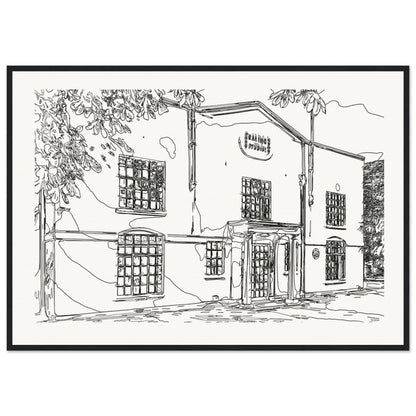 Ealing Studios Sketch Wooden Framed Poster