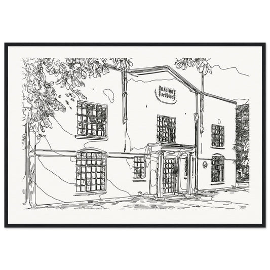 Ealing Studios Sketch Wooden Framed Poster