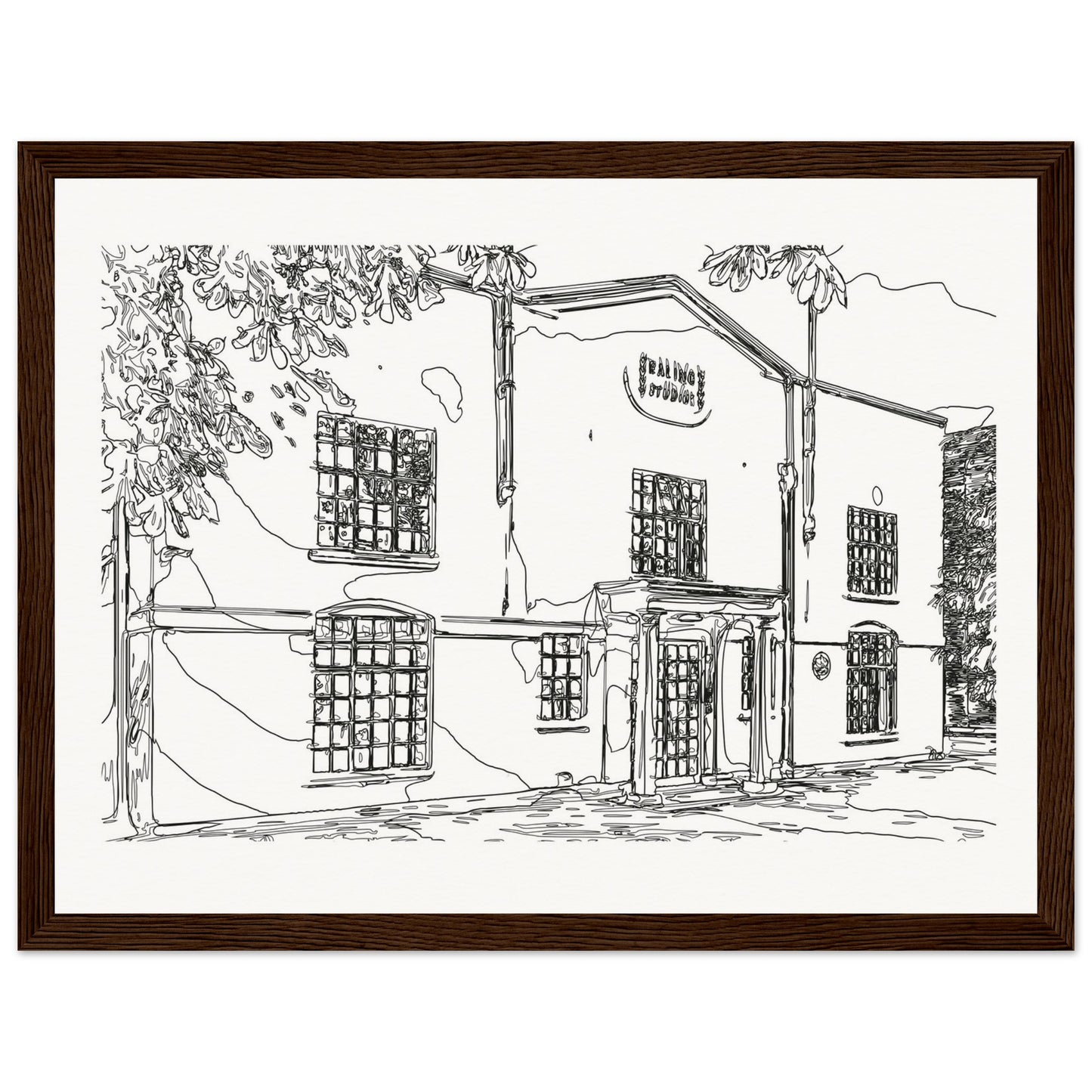 Ealing Studios Sketch Wooden Framed Poster