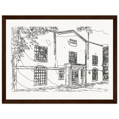 Ealing Studios Sketch Wooden Framed Poster