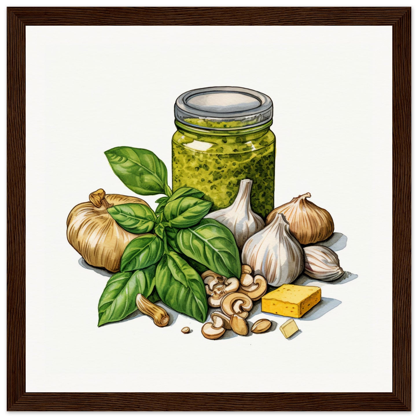 Pesto Genovese Wooden Framed Poster