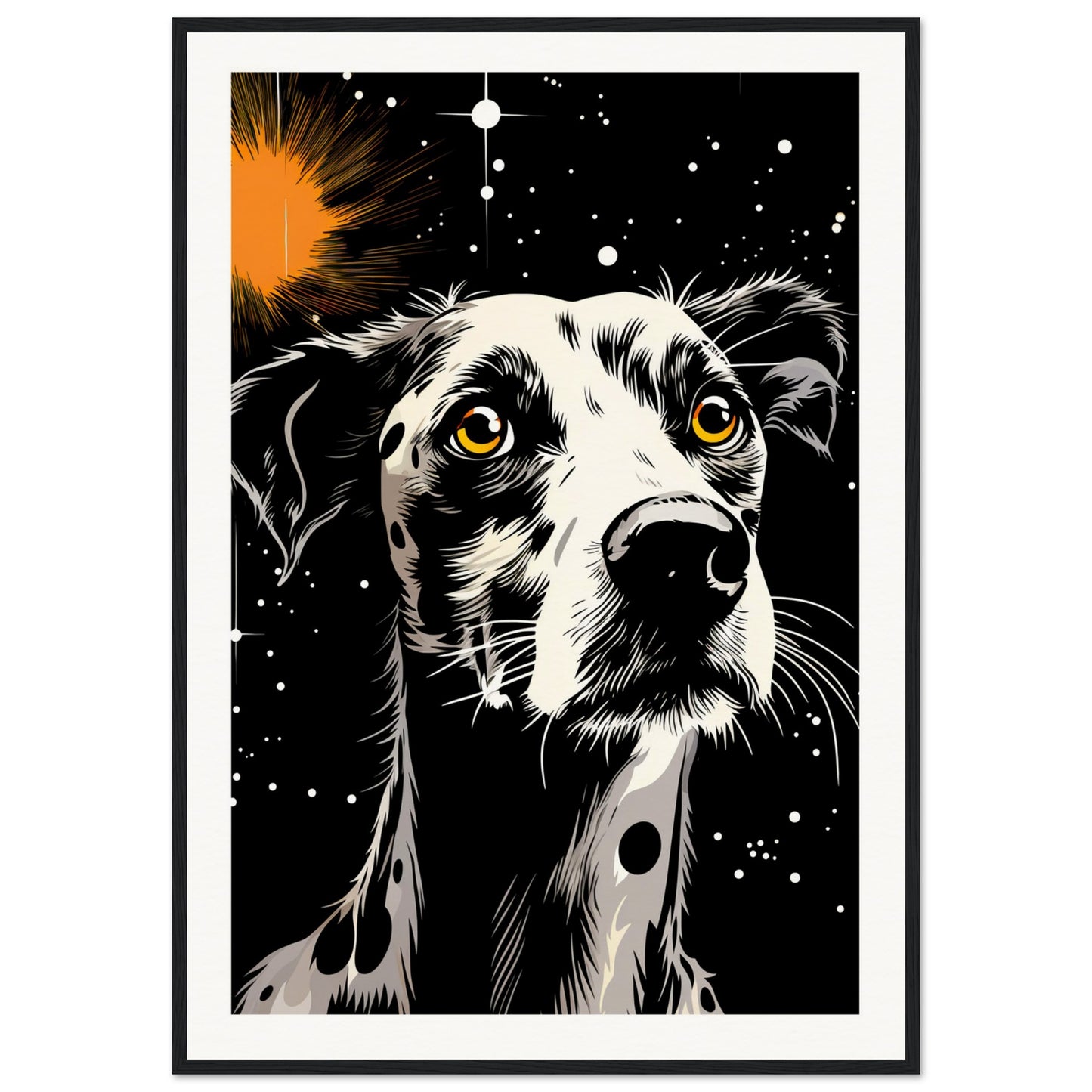Dog Star Matte Paper Wooden Framed Poster