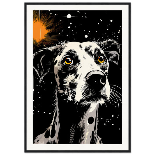 Dog Star Matte Paper Wooden Framed Poster