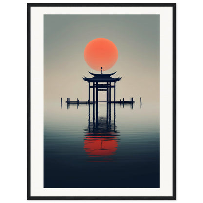 Pagoda Matte Paper Wooden Framed Poster