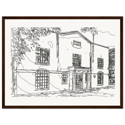 Ealing Studios Sketch Wooden Framed Poster