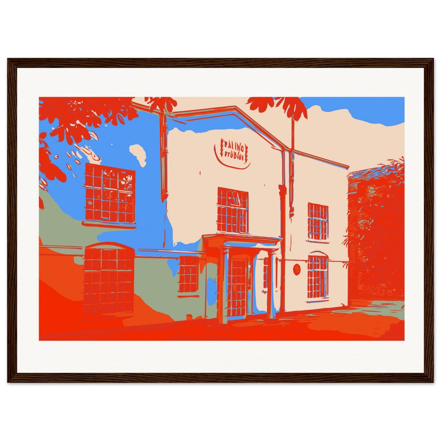 Ealing Studios Red Wooden Framed Poster