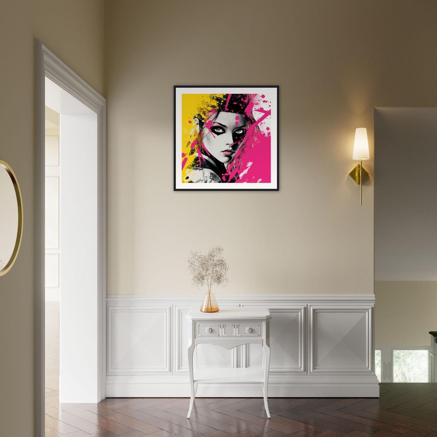 Teenage Heroine Wooden Framed Poster