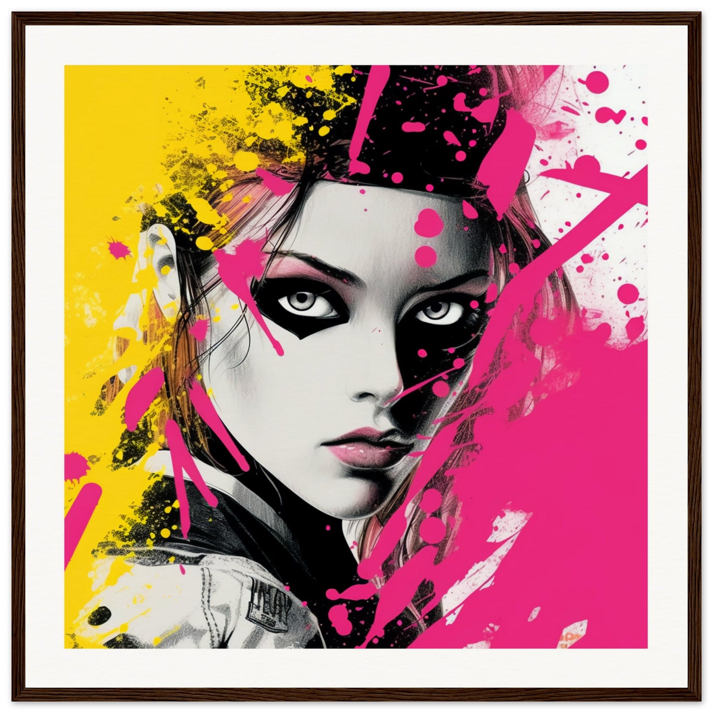 Teenage Heroine Wooden Framed Poster