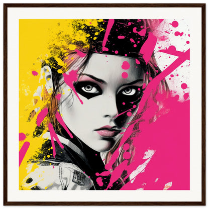 Teenage Heroine Wooden Framed Poster