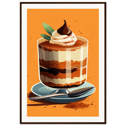 Tiramisu Wooden Framed Poster