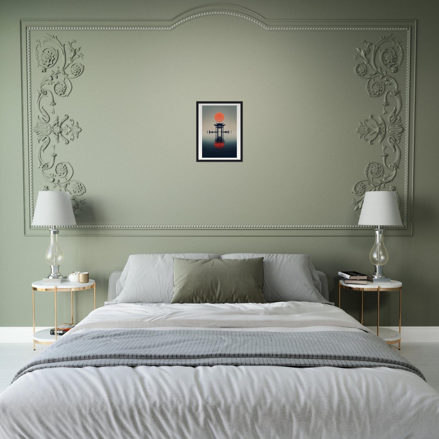 Pagoda Matte Paper Wooden Framed Poster