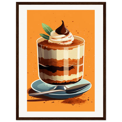 Tiramisu Wooden Framed Poster