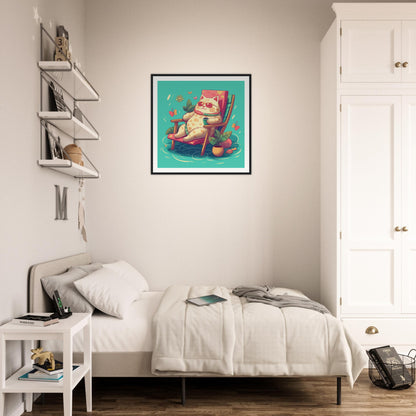 Me-ow Time Matte Paper Wooden Framed Poster