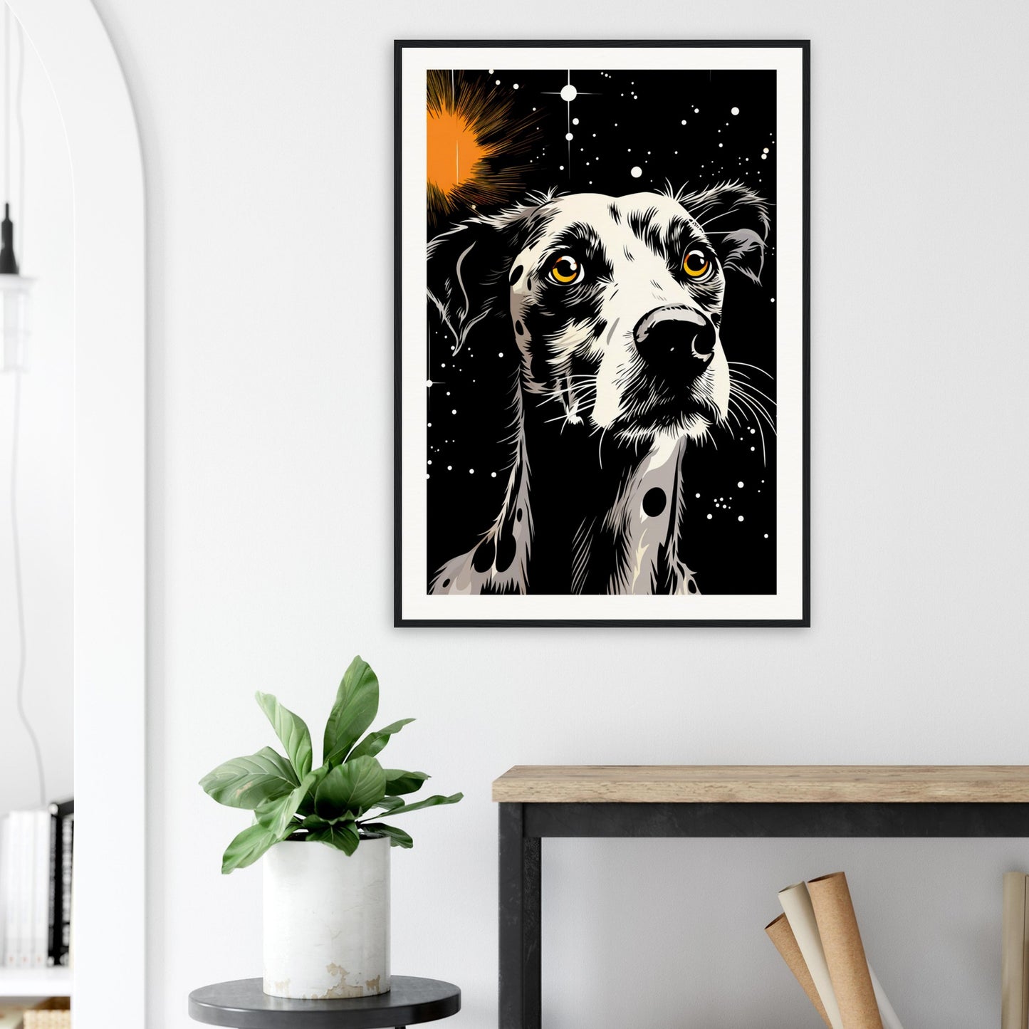 Dog Star Matte Paper Wooden Framed Poster