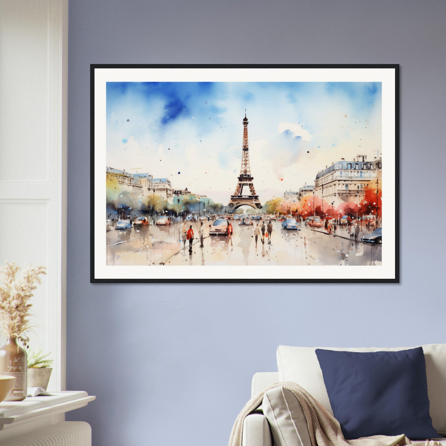 Spring Time in Paris Wooden Framed Poster