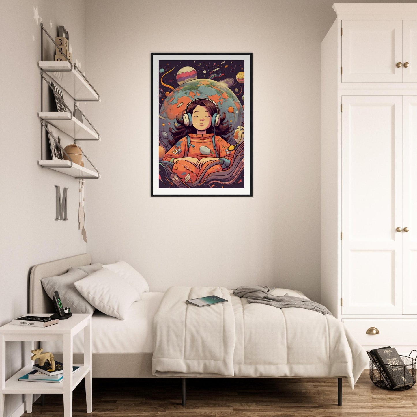 Star Girl Matte Paper Wooden Framed Poster