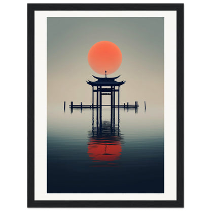 Pagoda Matte Paper Wooden Framed Poster