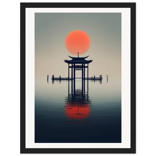 Pagoda Matte Paper Wooden Framed Poster