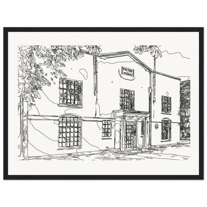 Ealing Studios Sketch Wooden Framed Poster