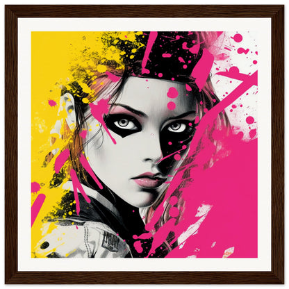 Teenage Heroine Wooden Framed Poster
