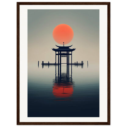 Pagoda Matte Paper Wooden Framed Poster